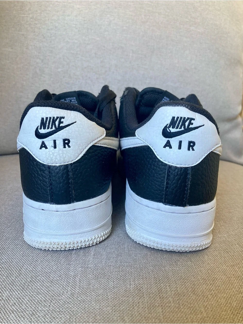 Nike Air Force 1 Low Black White Leather Sneakers Women’s 7.5 Classic AF1